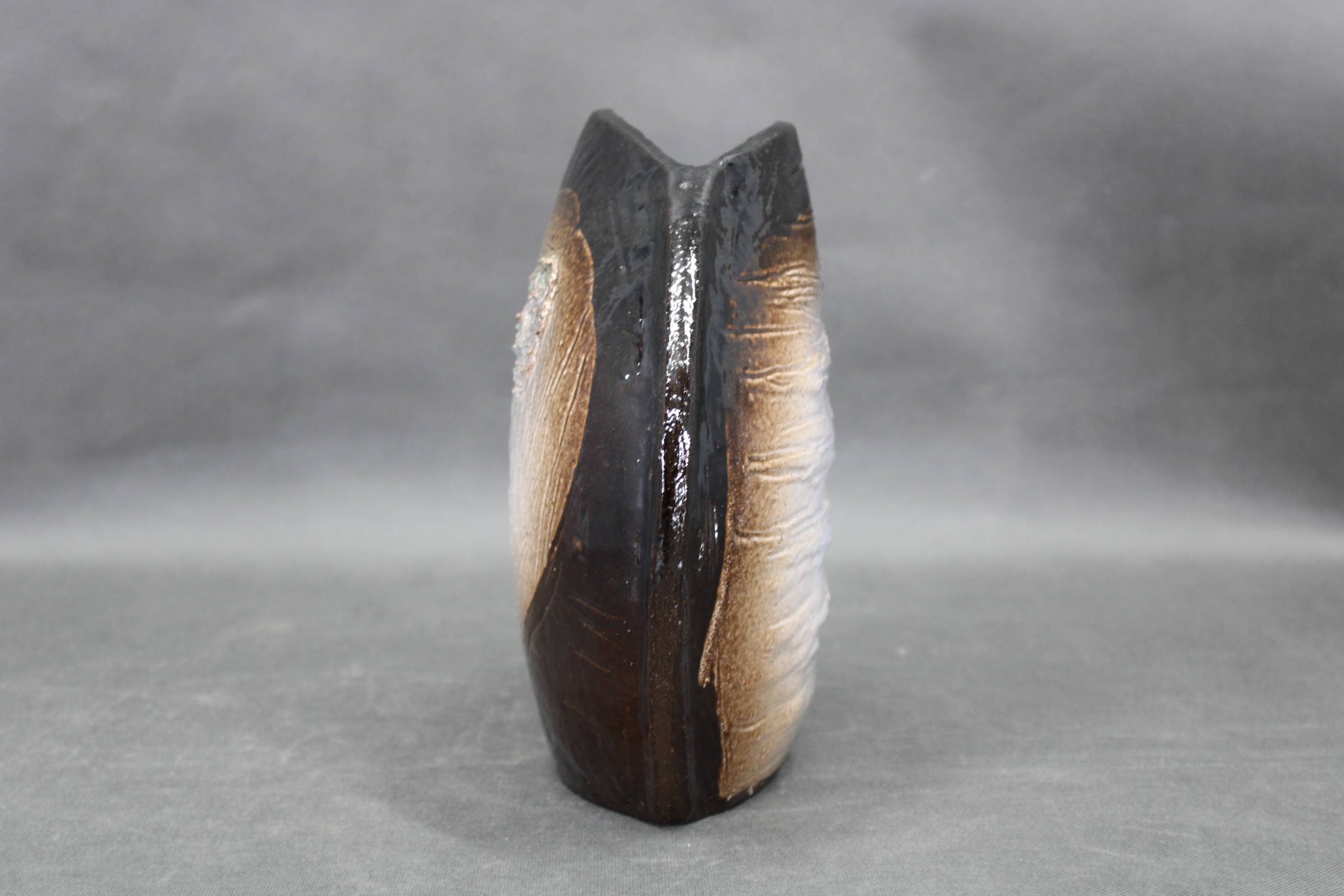 Brutalist ceramic art vase, Czechoslovakia, 1970s