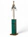 Pied de lampe vintage Jean Roche, 1980, laiton & vert