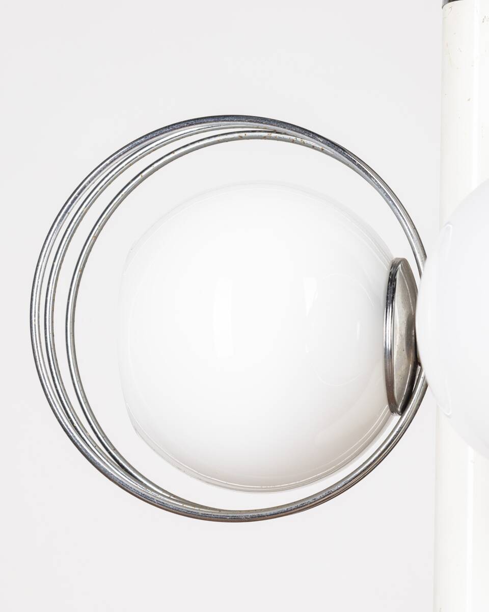 VINTAGE 70'S CHANDELIER IN SPACE AGE GLASS ITALIAN DESIGN