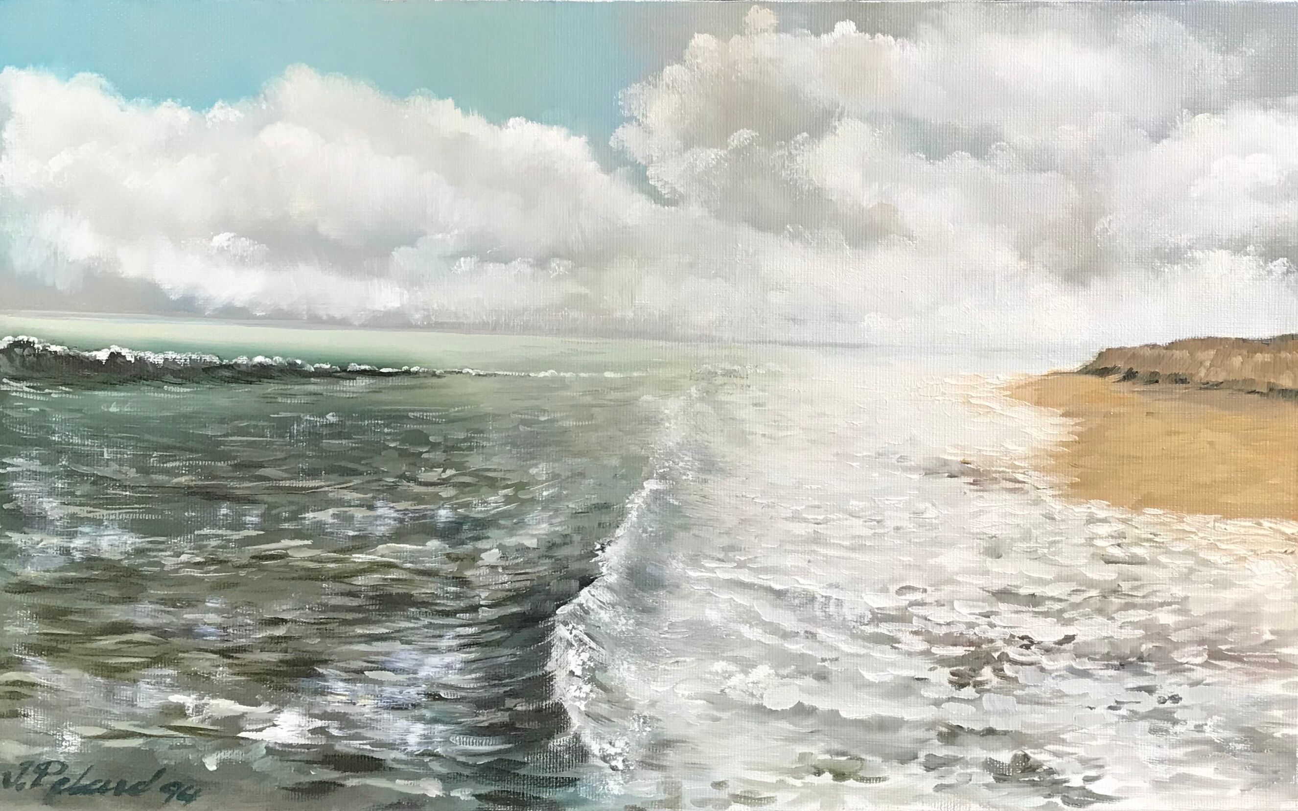 Painting sea and beach