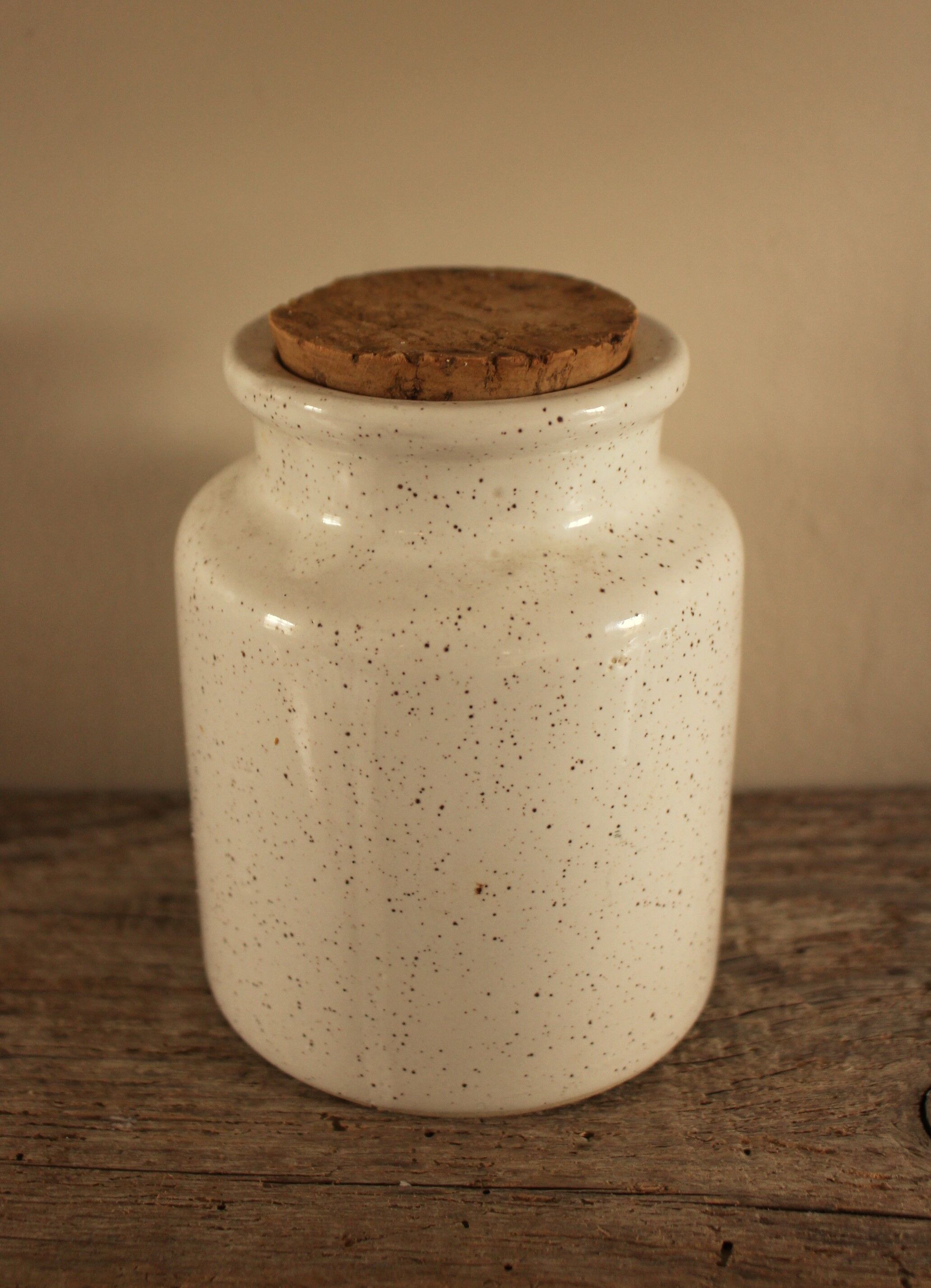 Mustard pot glazed stoneware ciné cork stopper