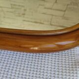 Miroir en rotin vintage