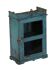 Old blue showcase old teak wood piece and patina of origin india