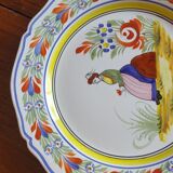 2 Breton Henriot plates from the Quimper earthenware factory
