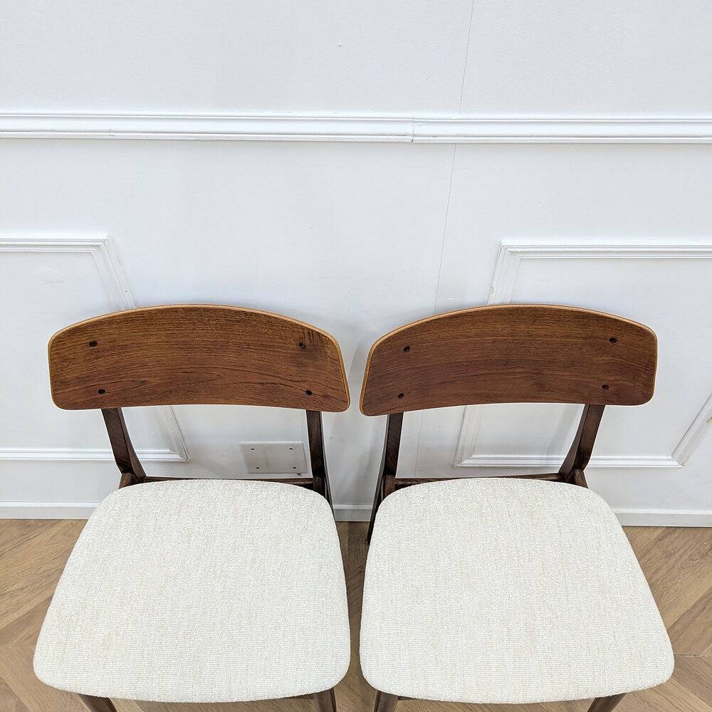 Lot de 2 chaises scandinaves en teck