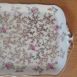 Rectangular dish in vintage Limoges enameled porcelain