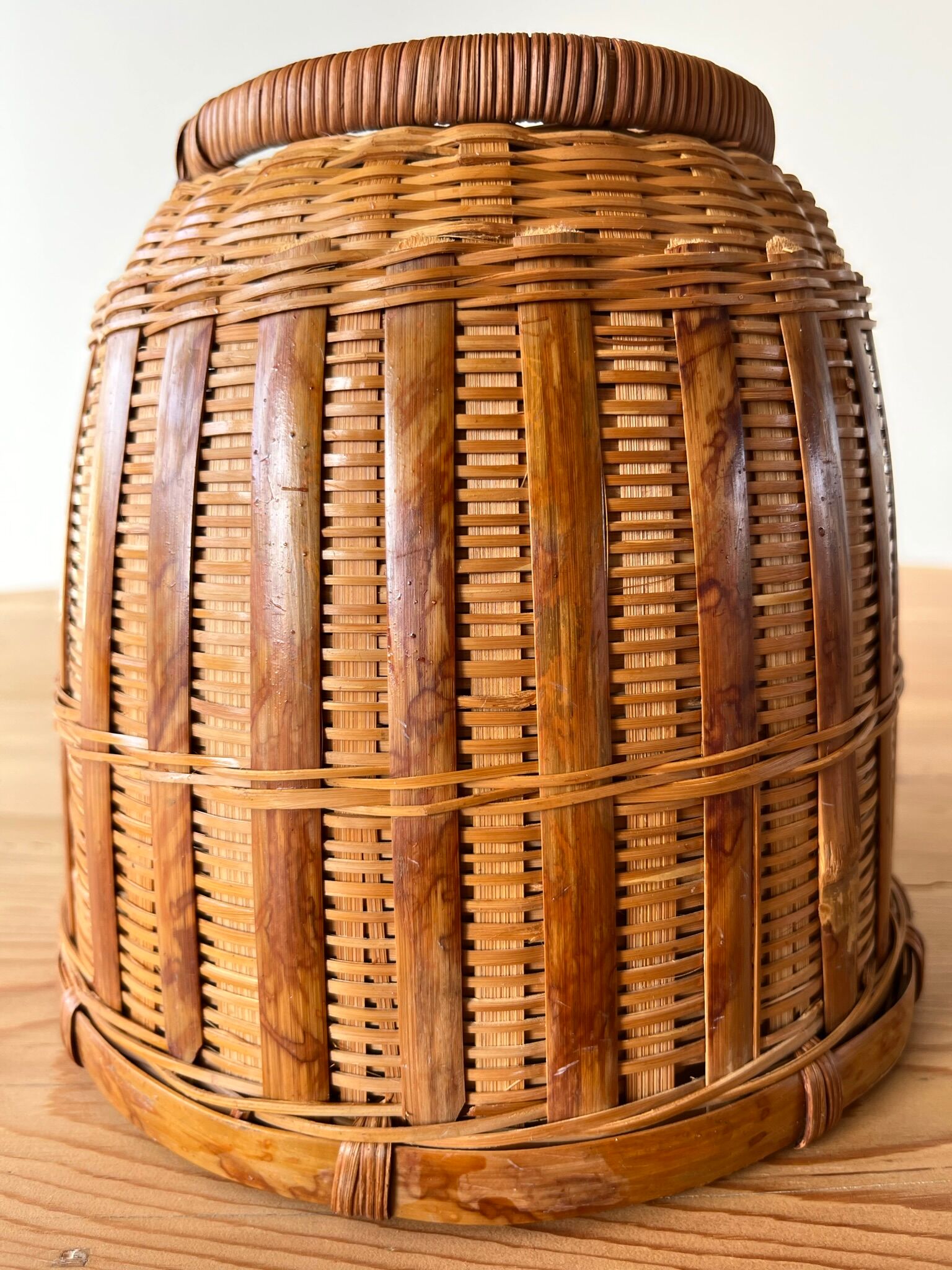 Vintage rattan pot cover