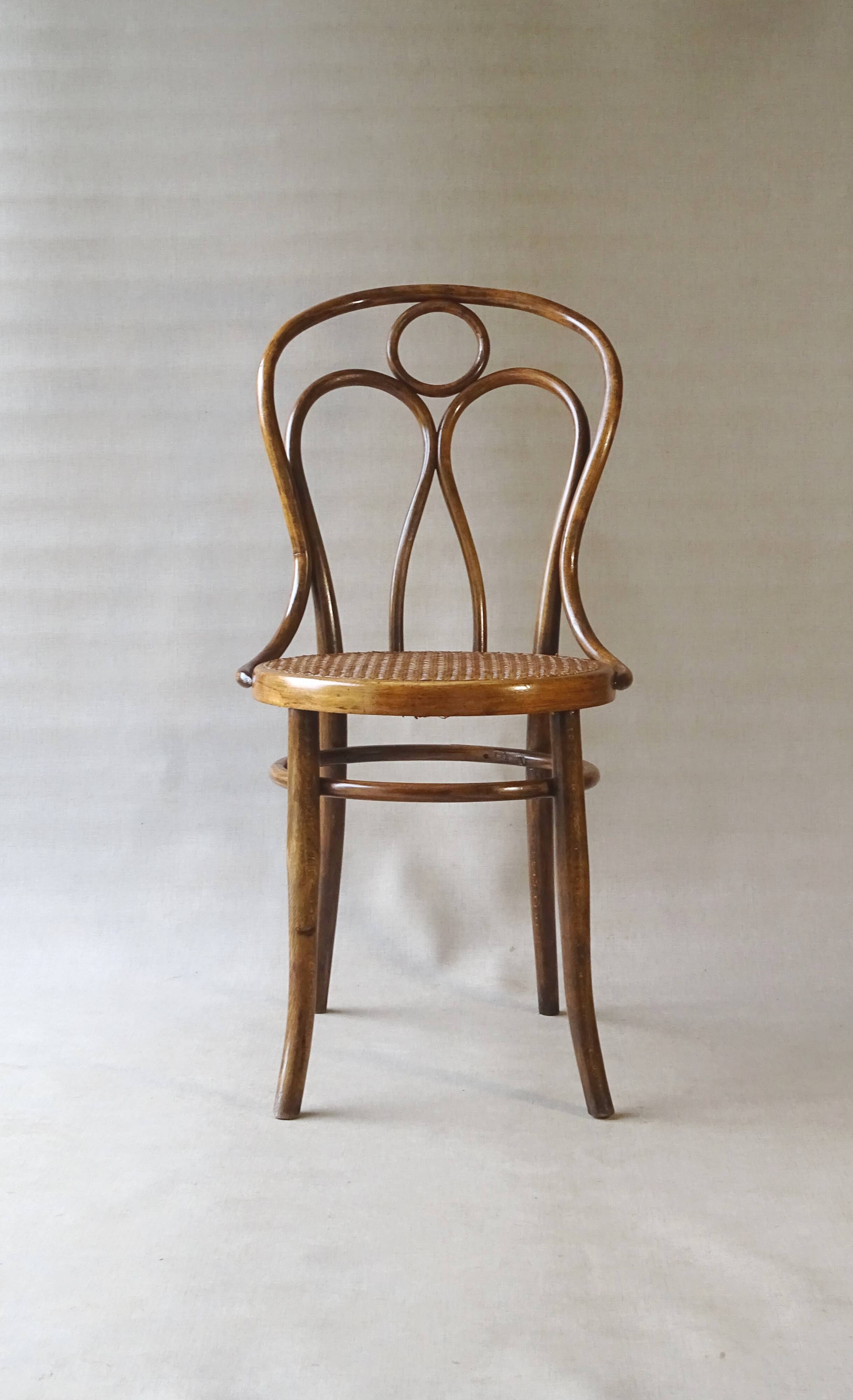 Engelstuhl cane bistro chair by Hofmann Austria