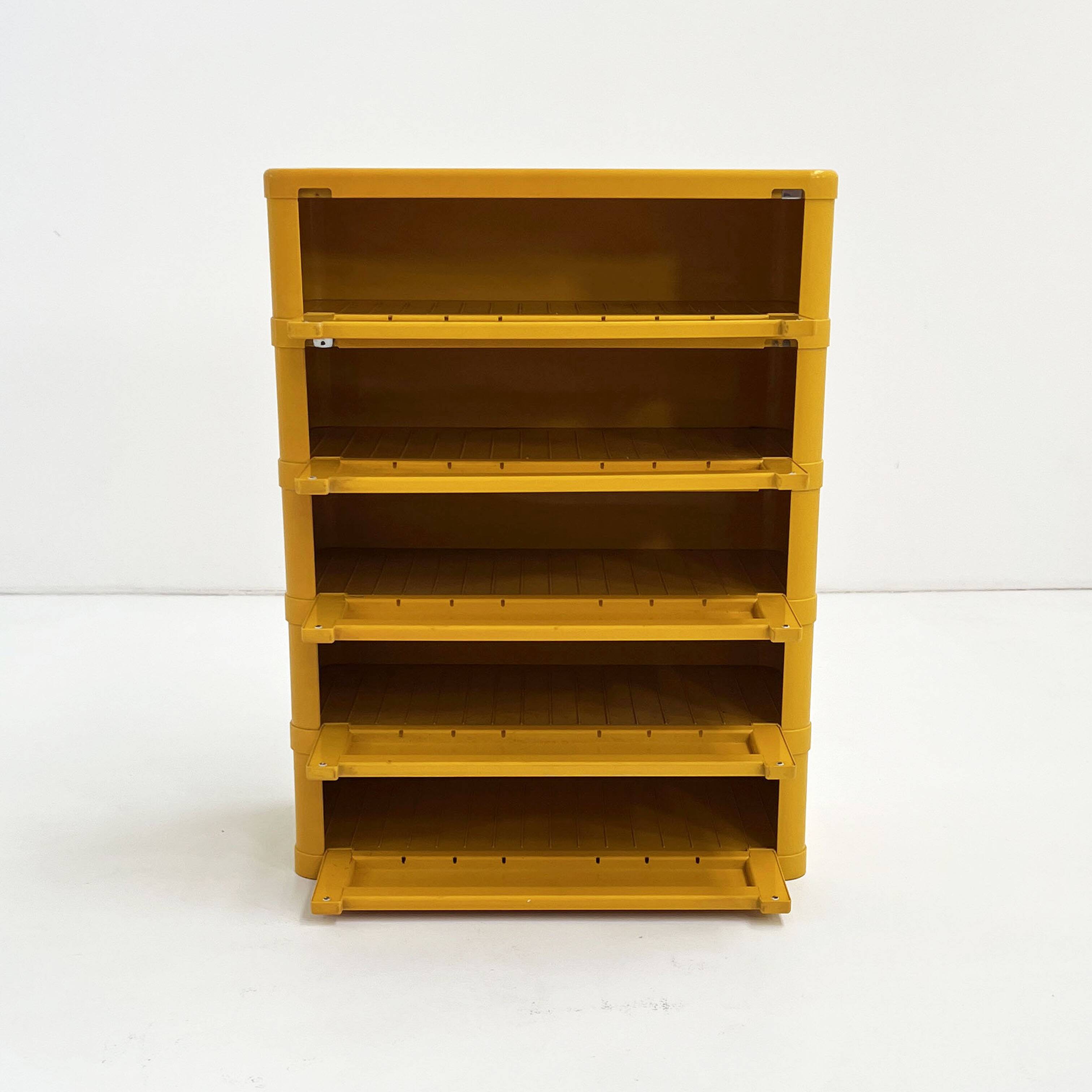 Yellow cabinet model "4964" by Olaf Von Bohr for Kartell, 1970
