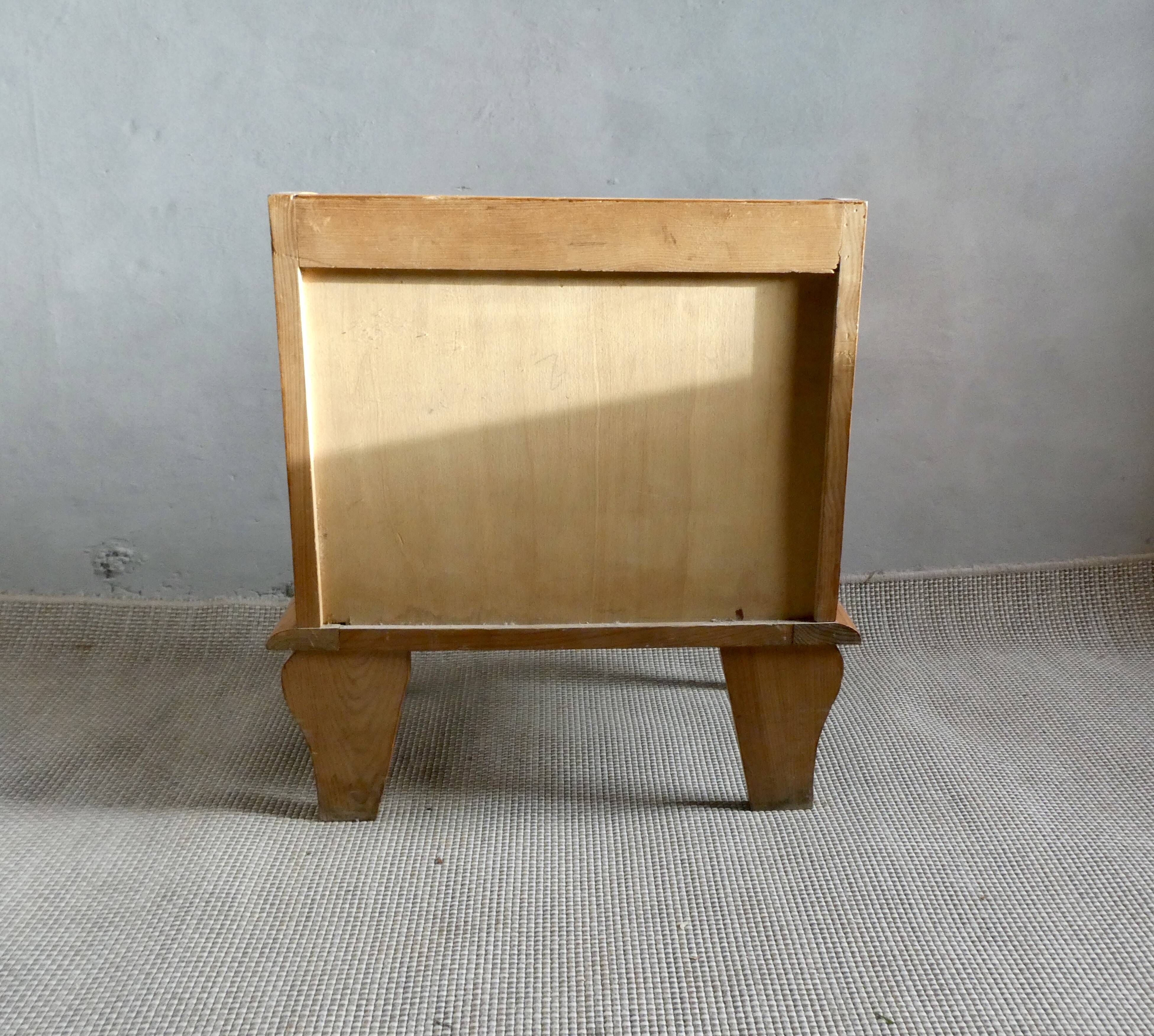 Light wooden bedside table from the 50s