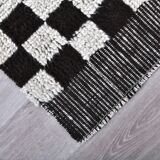 Checkered Moroccan Runner Rug 69x295Cm