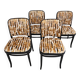 Set of 4 curved wood dining chairs by Josef Hoffmann for Mundus.