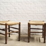 A pair of papercord stools