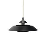 Suspension en métal noir, années 70