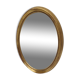 Oval wooden mirror gilded tower, medallion type