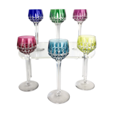 Set of 6 Rhone wine glasses in crystal in Saint Louis