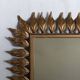 Vintage gold metal mirror with leaves from the 1950s.