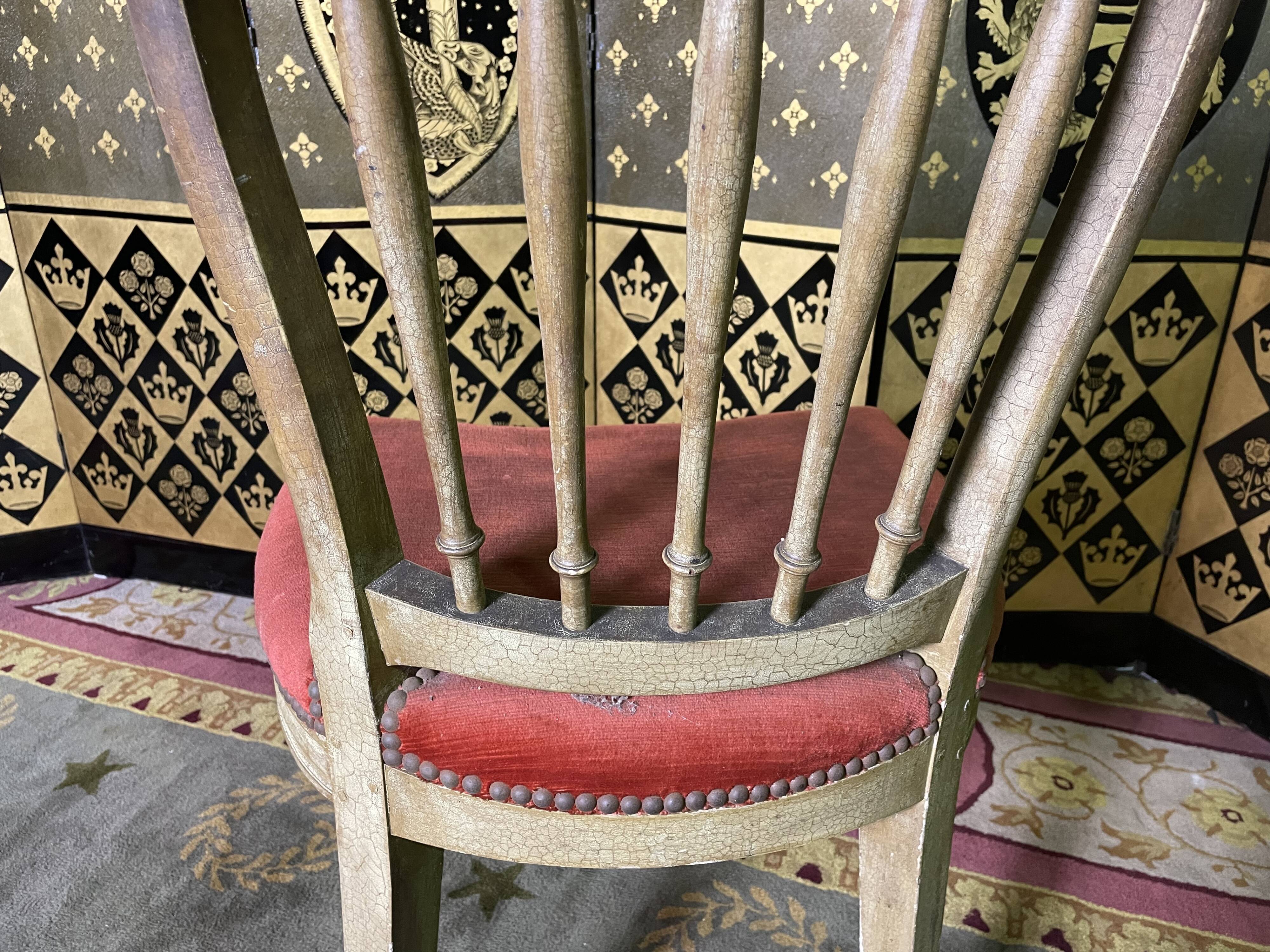 Suite of 8 chairs bars style Louis XVI 1950