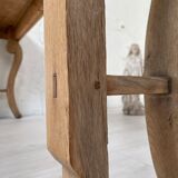 Raw oak butt console