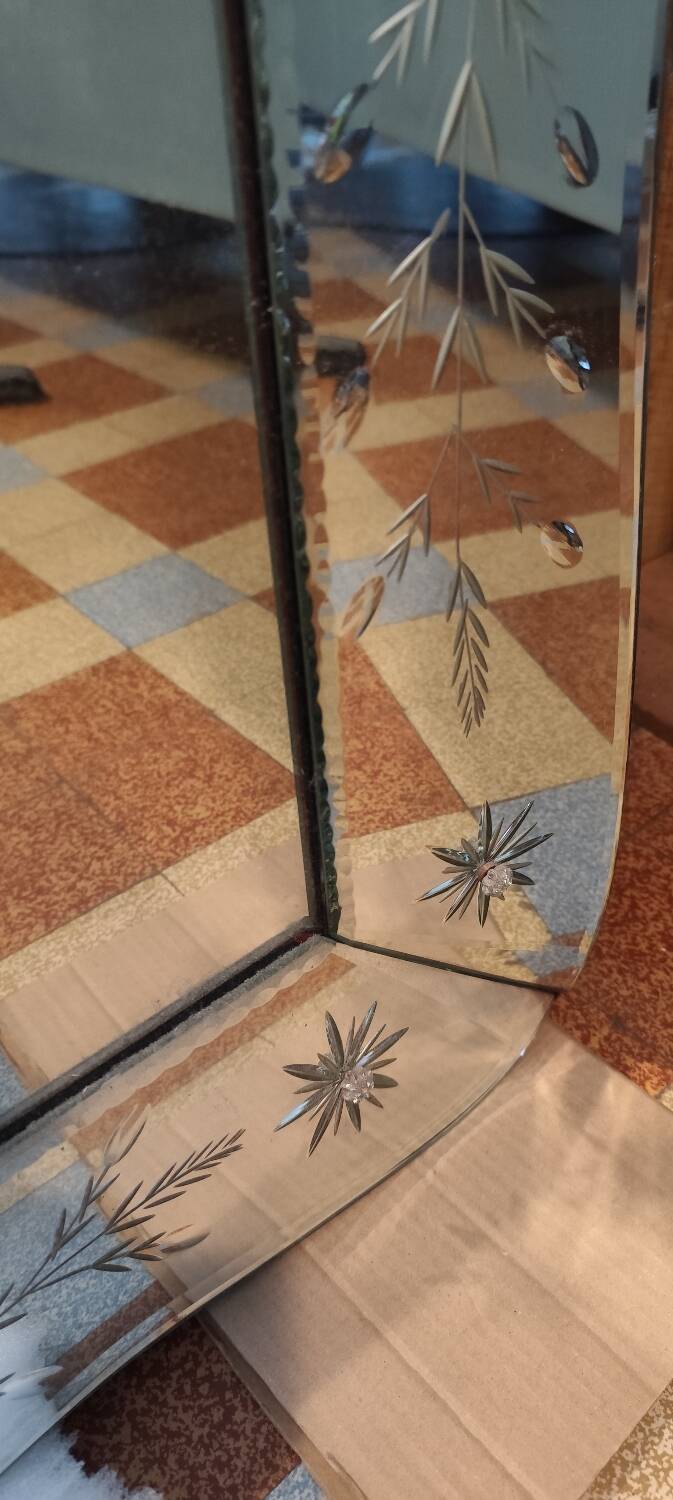 Very large 20th-century Venetian mirror.