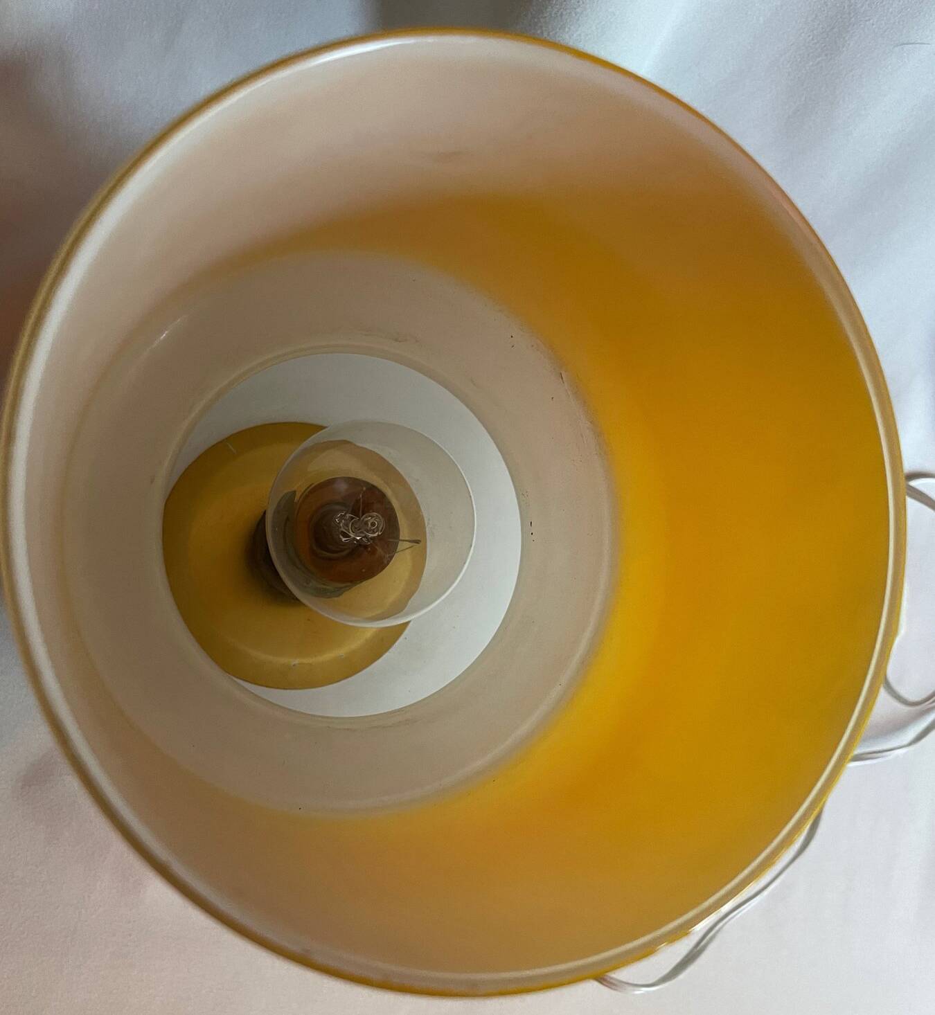 Vintage Lamp • Two-Tone Glass • Space Age • 1980