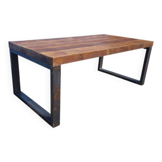 Industrial Wood-Metal Table