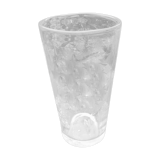 Vase aux reflets jaune orné " étoiles givrées"