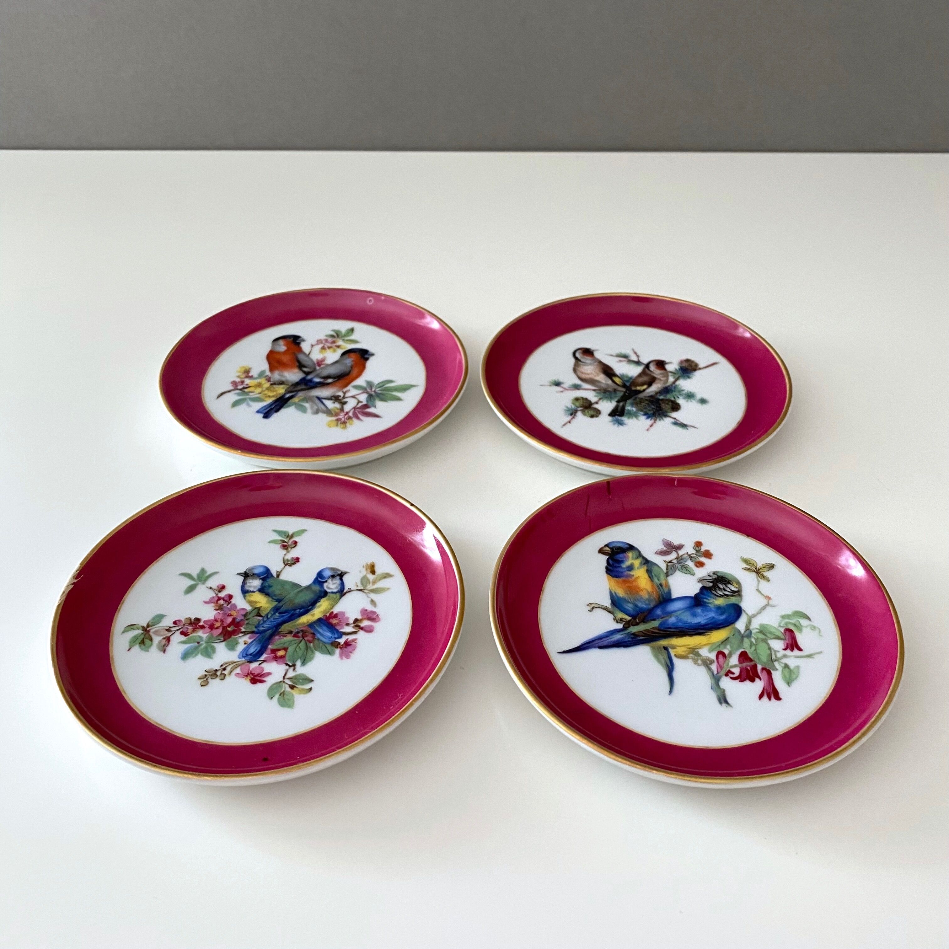 Vintage wall plates, birds, Kaiser AK Germany