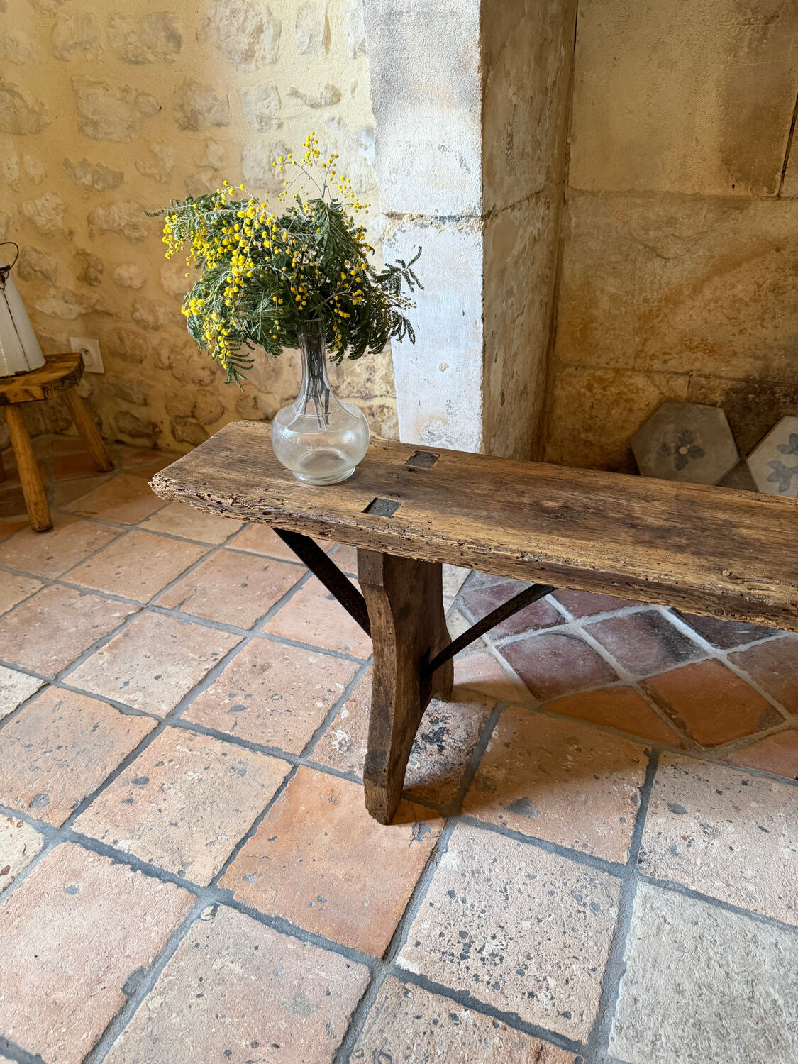 Banc de ferme rénové