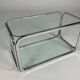 Vintage chrome glass coffee table 70s space age table