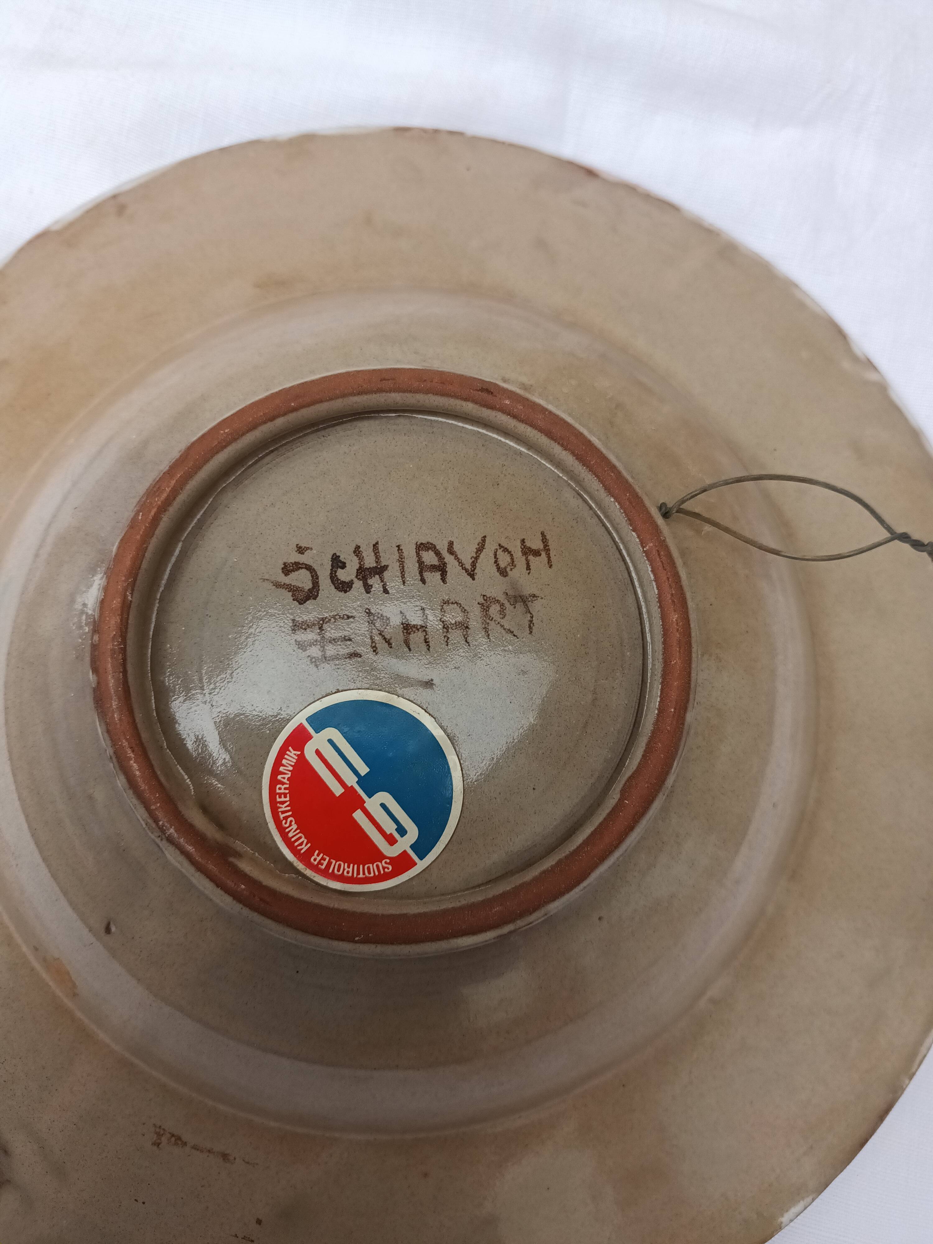 Decorative plate or dish by Elio Schiavon and Gunter Erhart, 1960s