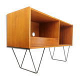 Gibbs teak record sideboard on hairpin legs mid century