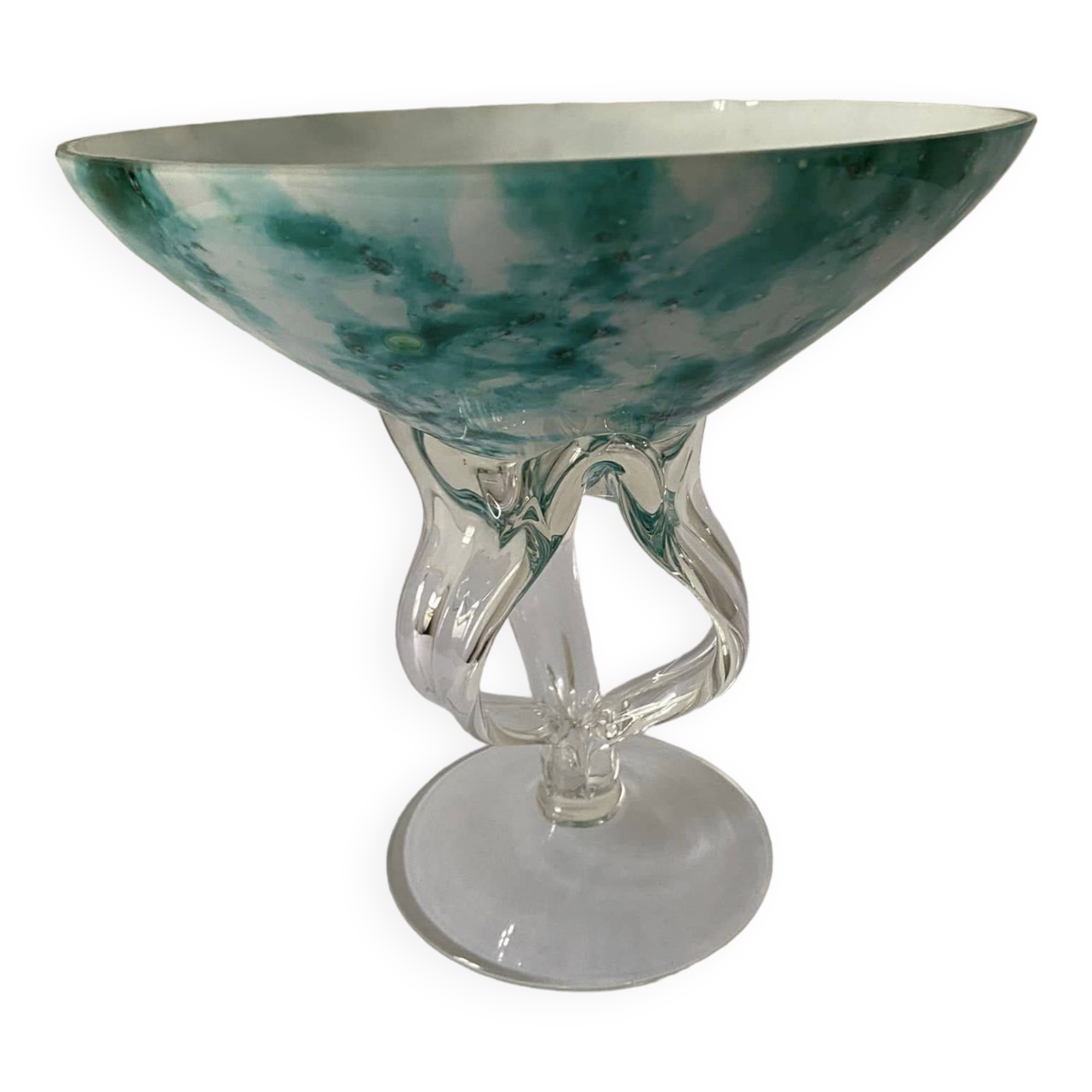 Large blown glass bowl attributed to Jozefina Krosno