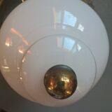 Gloss metallic patinated and gold and double opalines three fires Scandinavian style of the 30s