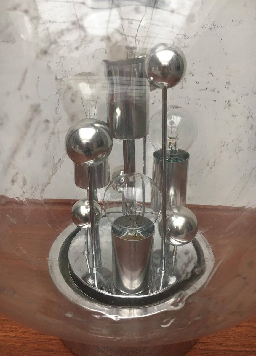Planet Table Lamp Large Sphere from the German Space Age Mid-Century by Doria Leuchten, 1970s