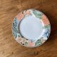 Set of 5 floral plates in vibrant colours, 1980s, vintage