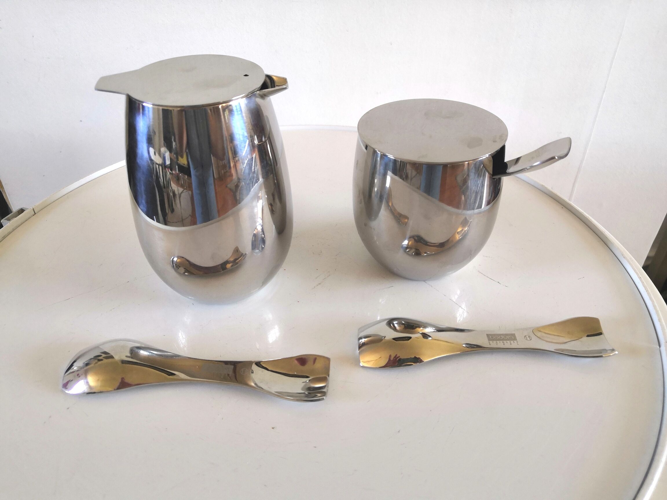 Bodum, 2 jars by Carsten Jorgensen and 3 spoons