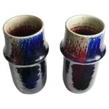 Scandinavian Modern Ceramic Vases, Sylvia Leuchovius, Rörstrand 1976,  Set of 2
