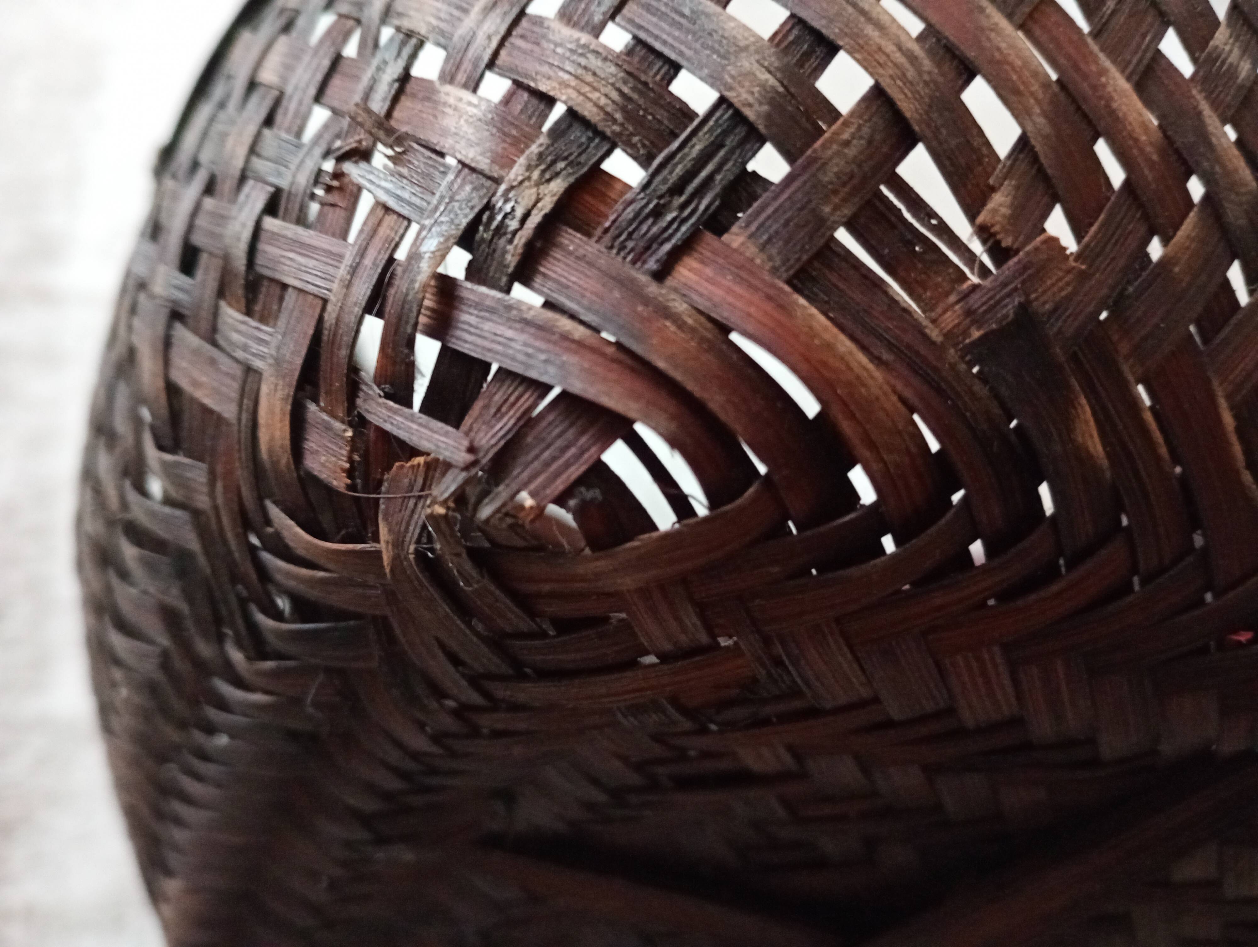 Japanese woven bamboo basket