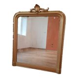 Antique mirror with pediment 119x99 cm