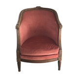 Velvet shepherdess armchair