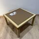 Metal and brass coffee table in ceramic by Nisco.