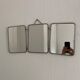 Vintage mirror triptych barber ink stain, 1950, 24 x 56 cm
