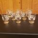 Set of 8 vintage 70s glasses with golden border