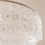 Italian Murano glass chandelier attributed to Venini, 1970s