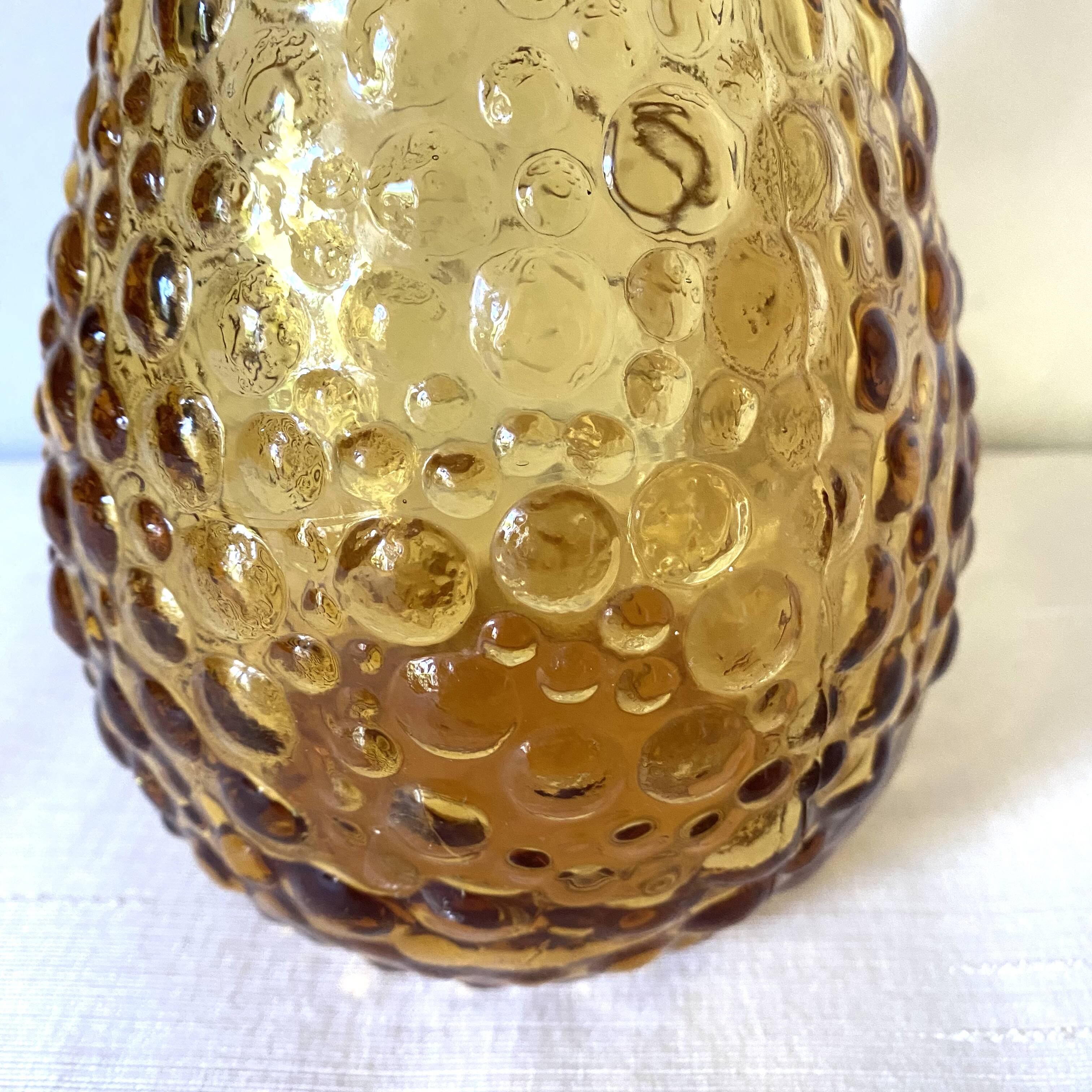 Empoli amber glass carafe, Italy