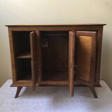 Doll cabinet 3 wooden doors with mirror