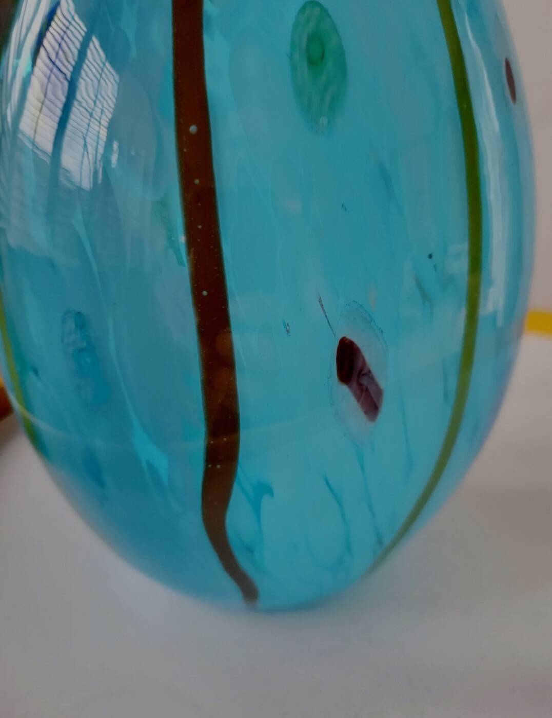 Vaas Meerkleurige en verre, style rétro, jaren 1980, Murano, italie