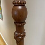 carved wooden floor lamp from the 40s