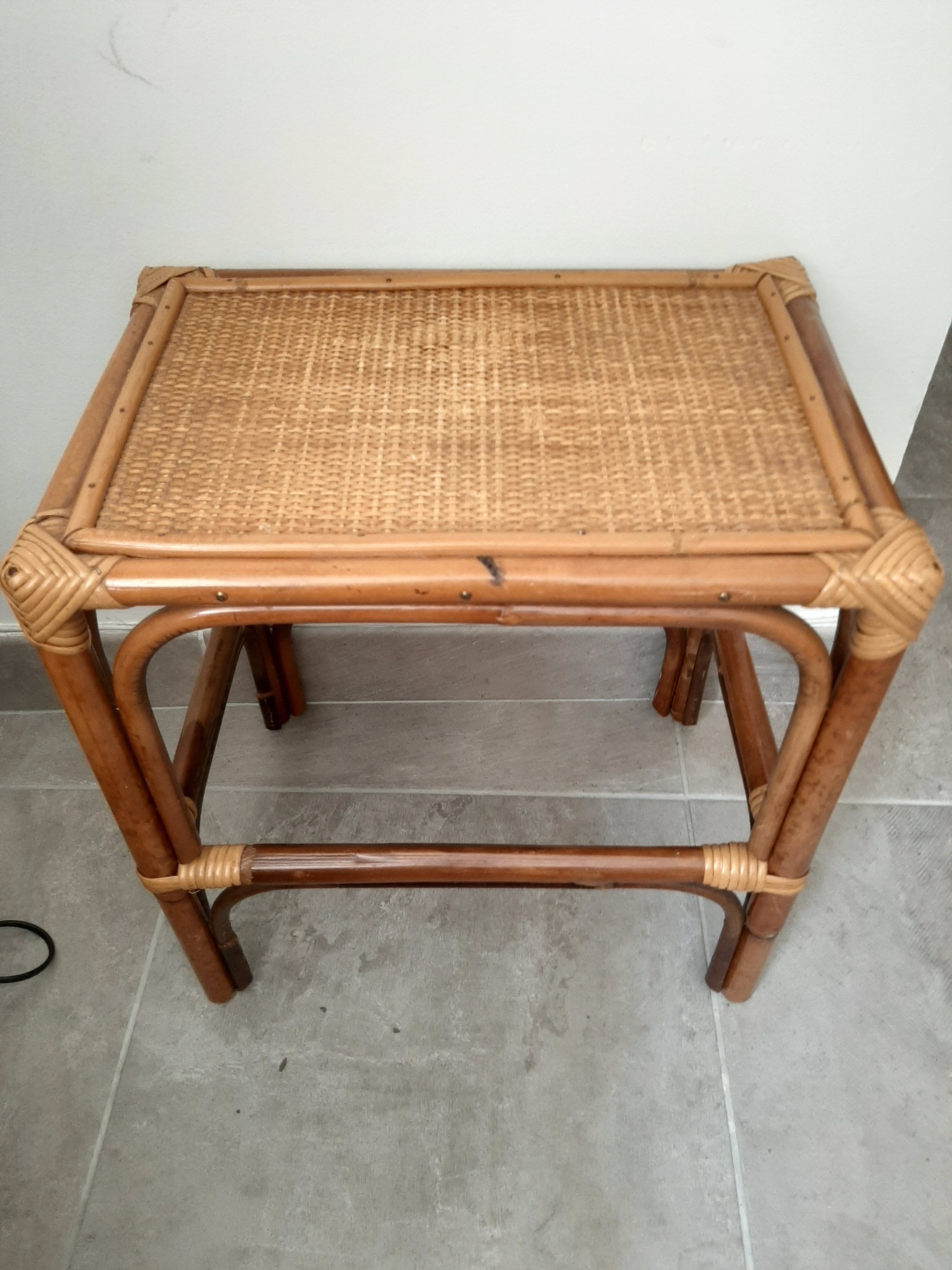 Rattan bedside